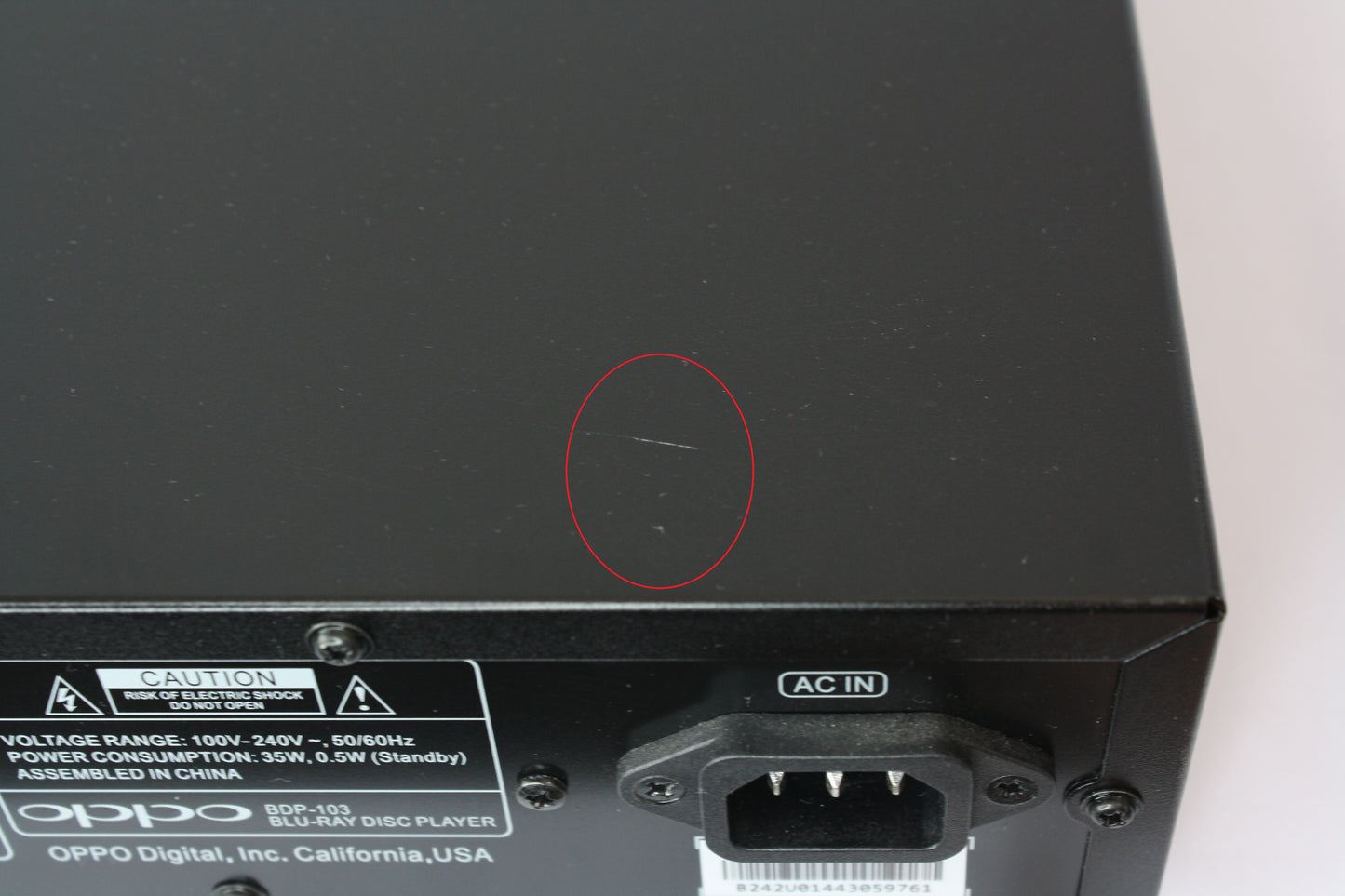 Oppo BDP-103 Blu Ray Player. Blu Ray and DVD Region Free
