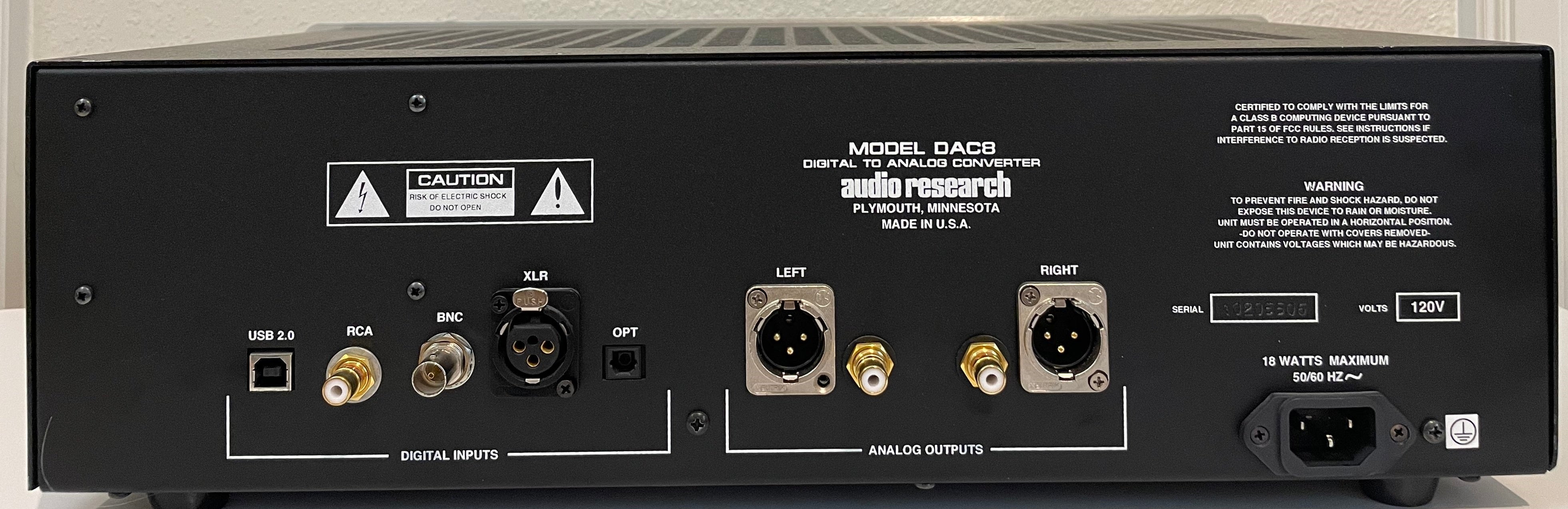 Audio Research DAC-8 Digital to Analog Converter