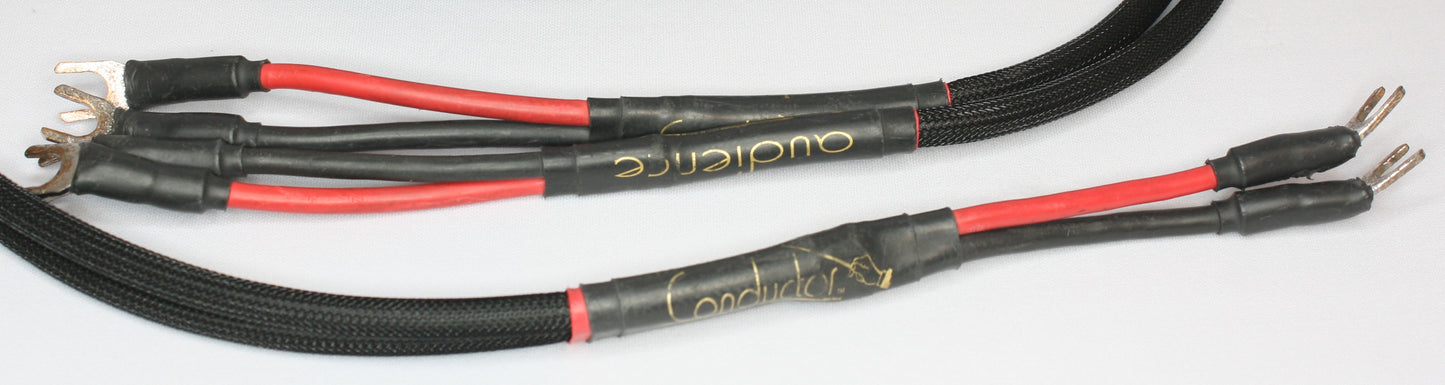 Audience Conductor Shotgun Bi-Wire (double run of cables) Speaker Cables. 12ft Pair. Spades to Spade