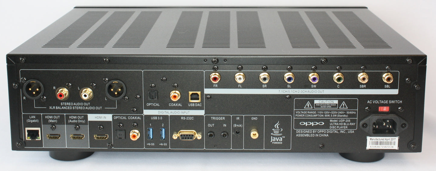 Oppo UDP-205 4K Ultra HD Audiophile Disc Player