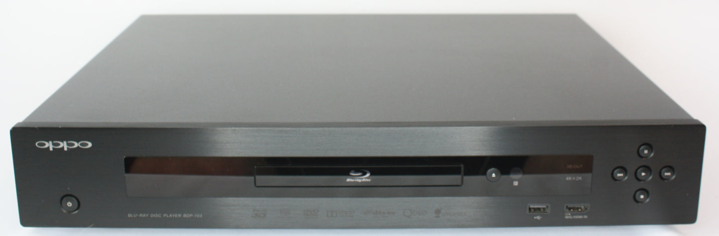 Oppo BDP-103 Blu Ray Player. Blu Ray and DVD Region Free