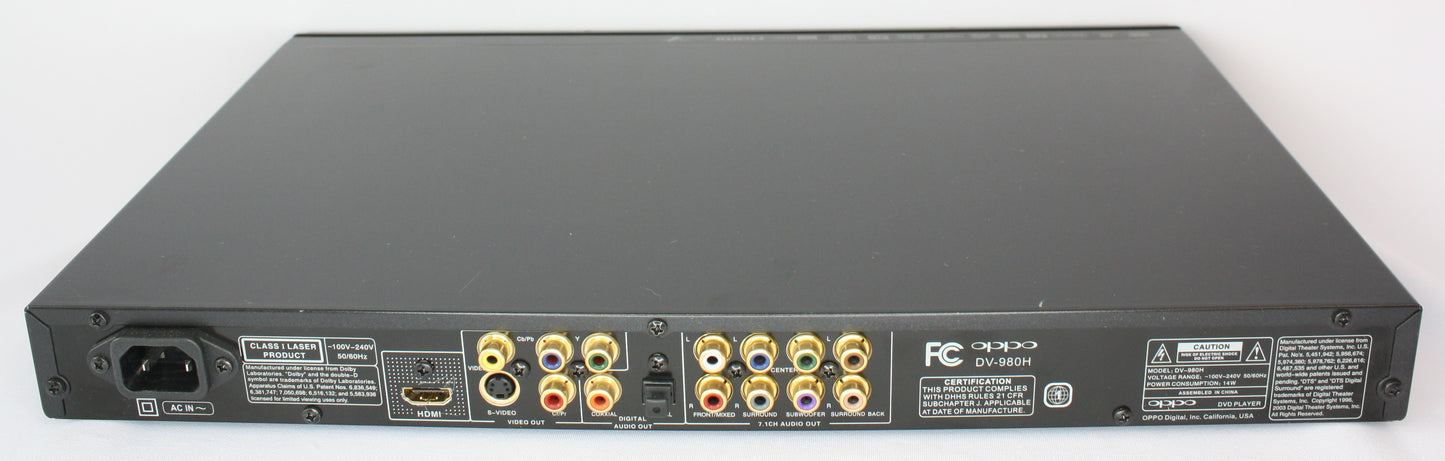 Oppo DV-980h DVD/SACD/HDCD Player with Remote